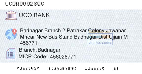 Uco Bank BadnagarBranch 