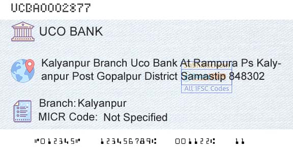 Uco Bank KalyanpurBranch 