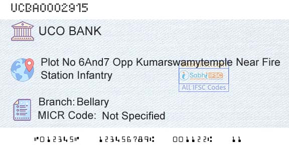Uco Bank BellaryBranch 