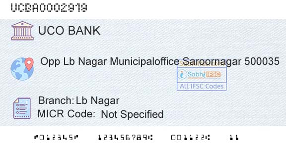 Uco Bank Lb NagarBranch 