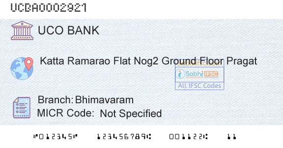 Uco Bank BhimavaramBranch 