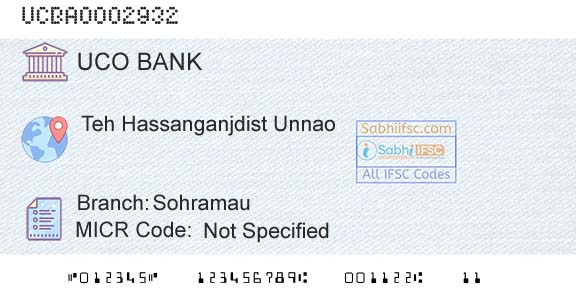 Uco Bank SohramauBranch 