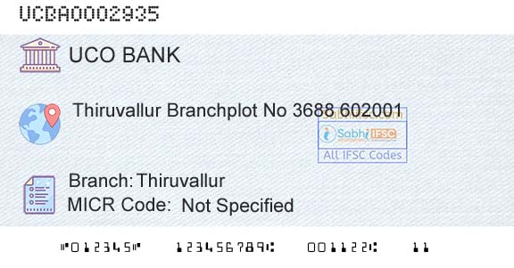Uco Bank ThiruvallurBranch 