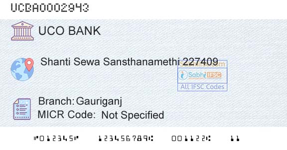Uco Bank GauriganjBranch 