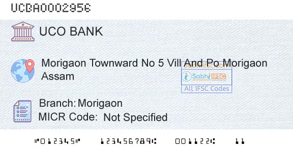 Uco Bank MorigaonBranch 