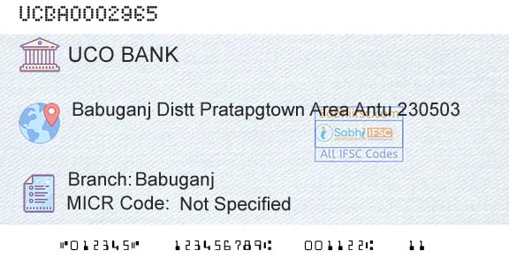 Uco Bank BabuganjBranch 
