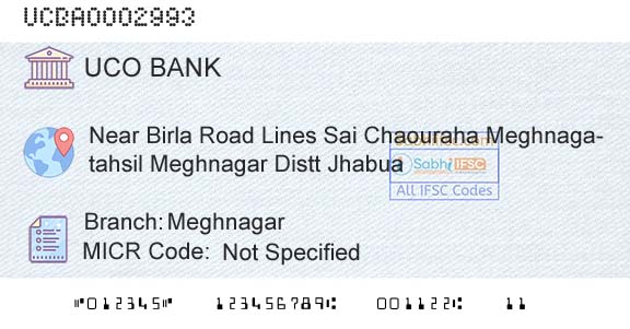 Uco Bank MeghnagarBranch 