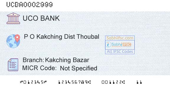 Uco Bank Kakching BazarBranch 