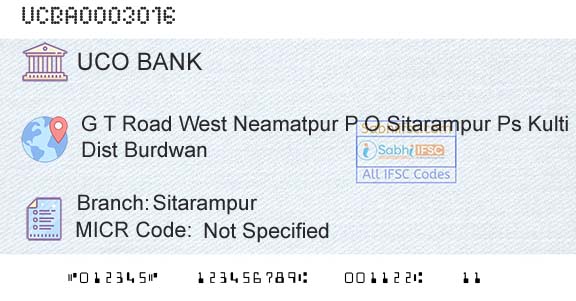 Uco Bank SitarampurBranch 