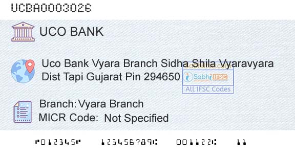 Uco Bank Vyara BranchBranch 
