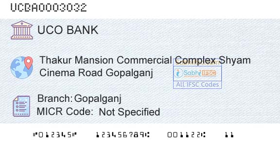 Uco Bank GopalganjBranch 