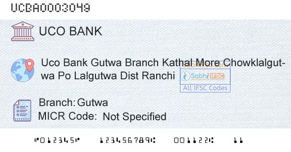 Uco Bank GutwaBranch 