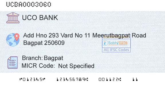 Uco Bank BagpatBranch 