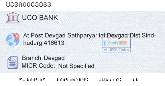 Uco Bank DevgadBranch 