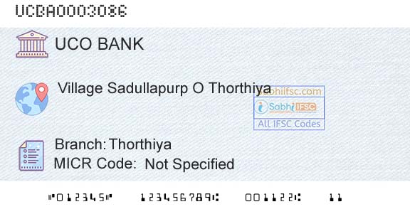 Uco Bank ThorthiyaBranch 