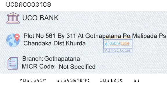 Uco Bank GothapatanaBranch 