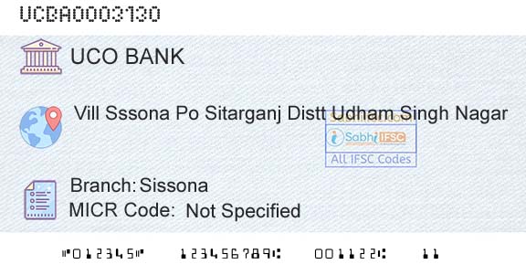 Uco Bank SissonaBranch 