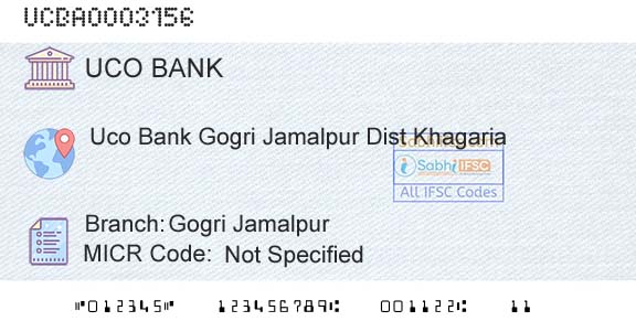 Uco Bank Gogri JamalpurBranch 