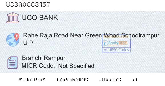 Uco Bank RampurBranch 