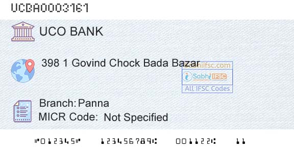 Uco Bank PannaBranch 