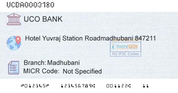 Uco Bank MadhubaniBranch 