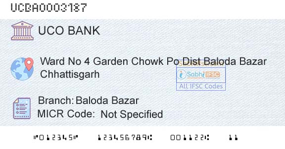 Uco Bank Baloda BazarBranch 