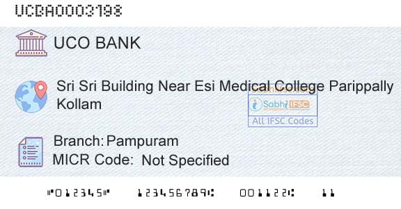 Uco Bank PampuramBranch 