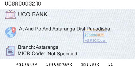 Uco Bank AstarangaBranch 