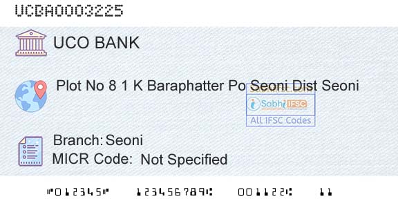 Uco Bank SeoniBranch 