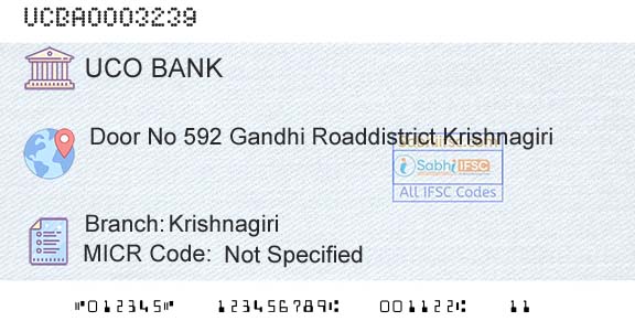 Uco Bank KrishnagiriBranch 