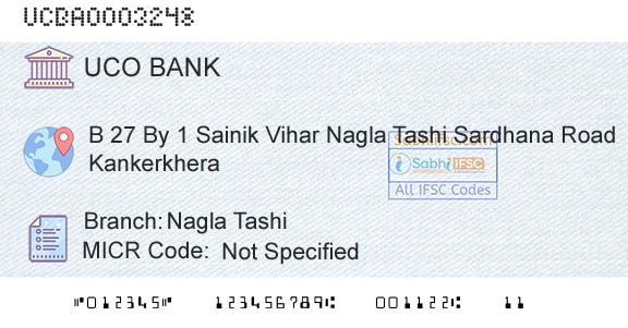 Uco Bank Nagla TashiBranch 