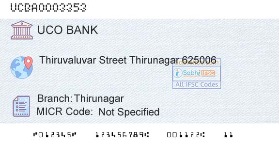 Uco Bank ThirunagarBranch 