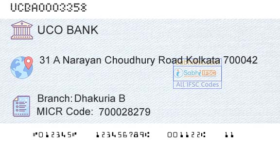 Uco Bank Dhakuria BBranch 