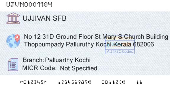 Ujjivan Small Finance Bank Limited Palluarthy KochiBranch 