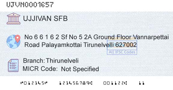 Ujjivan Small Finance Bank Limited ThirunelveliBranch 