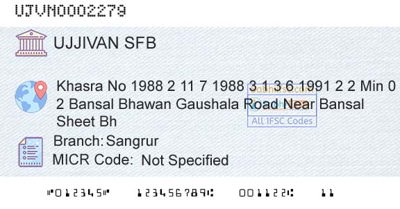 Ujjivan Small Finance Bank Limited SangrurBranch 