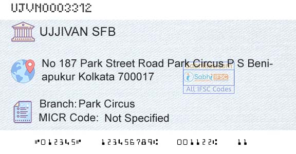 Ujjivan Small Finance Bank Limited Park CircusBranch 