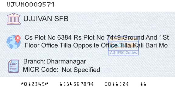 Ujjivan Small Finance Bank Limited DharmanagarBranch 