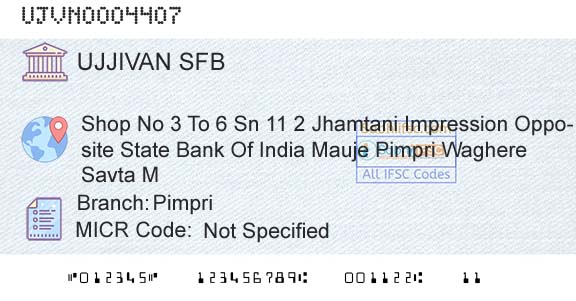 Ujjivan Small Finance Bank Limited PimpriBranch 