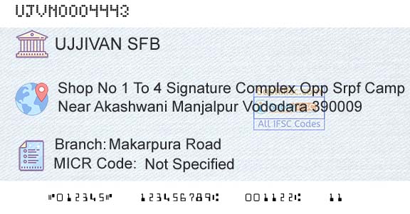 Ujjivan Small Finance Bank Limited Makarpura RoadBranch 