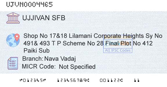 Ujjivan Small Finance Bank Limited Nava VadajBranch 