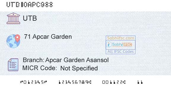 United Bank Of India Apcar Garden Asansol Branch 