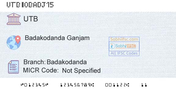 United Bank Of India BadakodandaBranch 