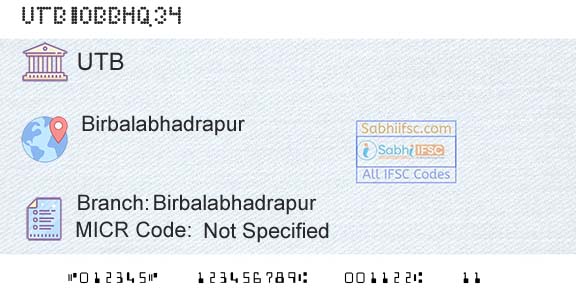 United Bank Of India BirbalabhadrapurBranch 