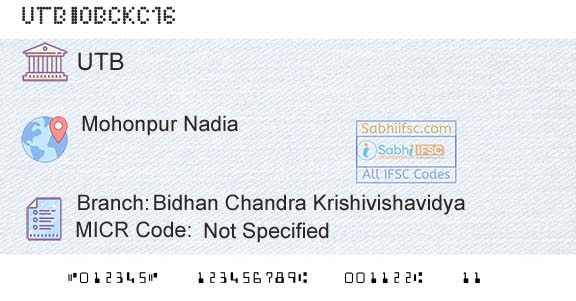 United Bank Of India Bidhan Chandra KrishivishavidyaBranch 