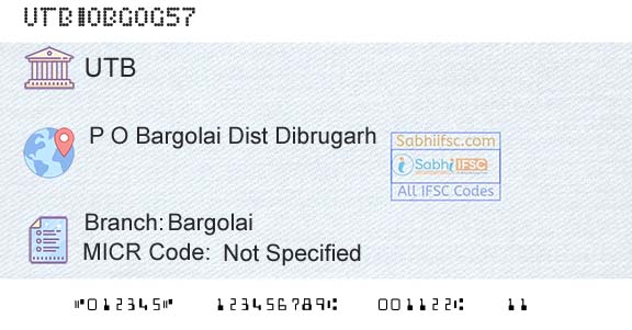 United Bank Of India BargolaiBranch 