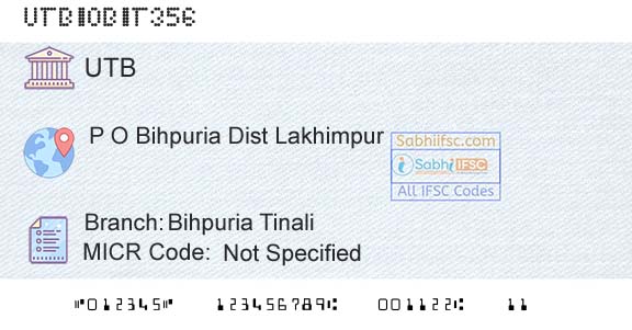United Bank Of India Bihpuria TinaliBranch 