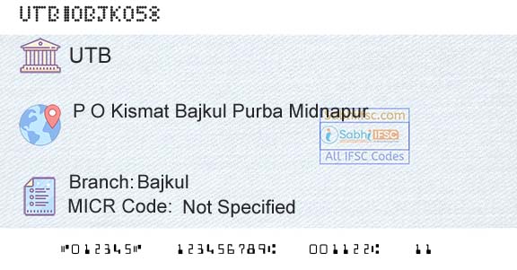 United Bank Of India BajkulBranch 