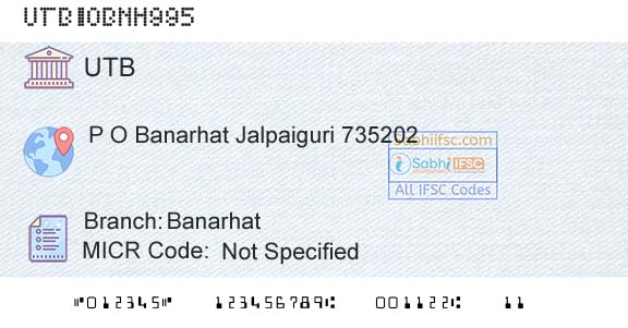 United Bank Of India BanarhatBranch 