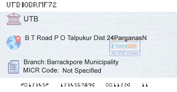 United Bank Of India Barrackpore MunicipalityBranch 